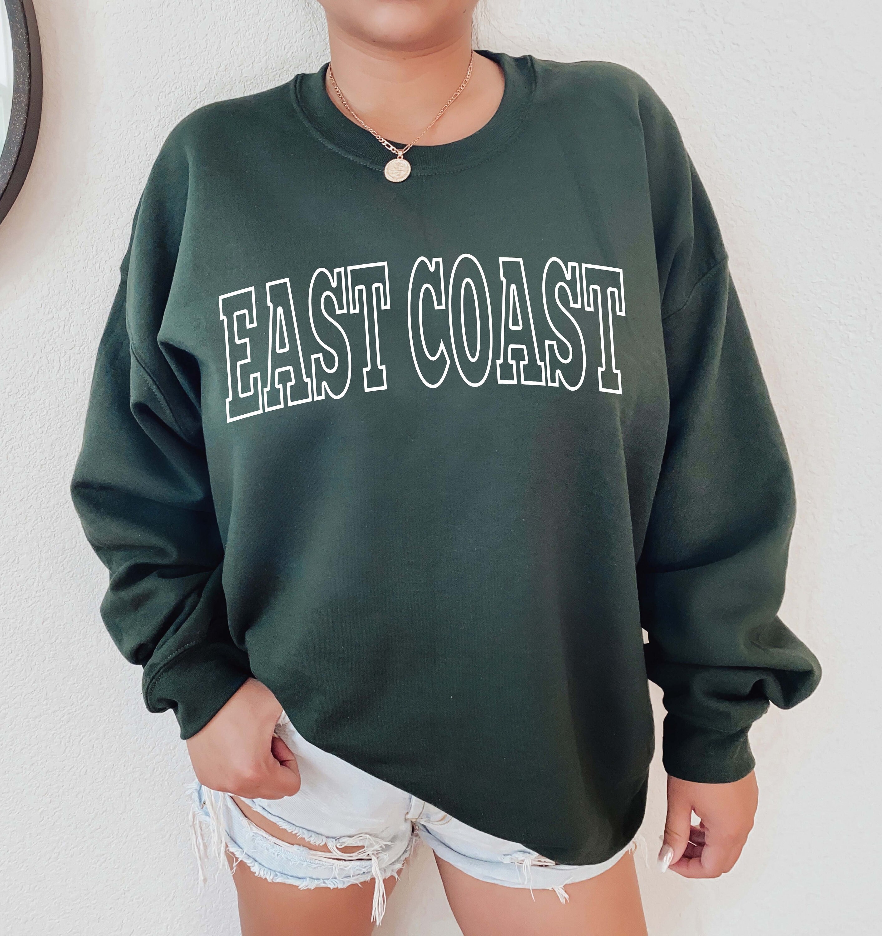 East Coast Sweatshirt Cute East Coast Crewneck Oversized Sweater