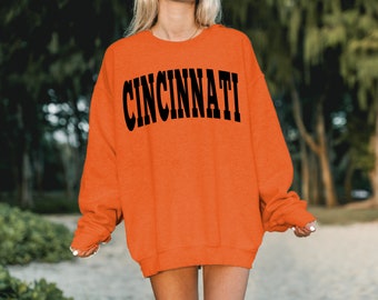 Cincinnati Sweatshirt, Cincinnati Crewneck, Trendy Varsity Sweatshirt, Oversized Minimalist Sweater, Aesthetic Crewneck, Cincy Shirt