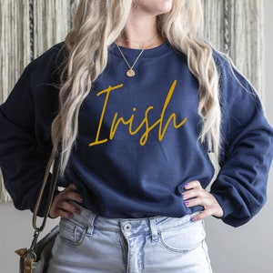 Irish Sweatshirt, Irish Pride Hoodie, Cute Irish Crewneck, Celtic Heritage, Vintage Ireland Sweater, Trendy Shamrock, Gaelic culture,