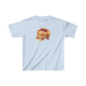 Pancakes Baby Tee, Pancakes Shirt, Breakfast Shirt, Vintage Tee, Pancakes Graphic T-Shirt, 2000s Aesthetic Tee, y2k tee, Gift For Her, 90s image 4