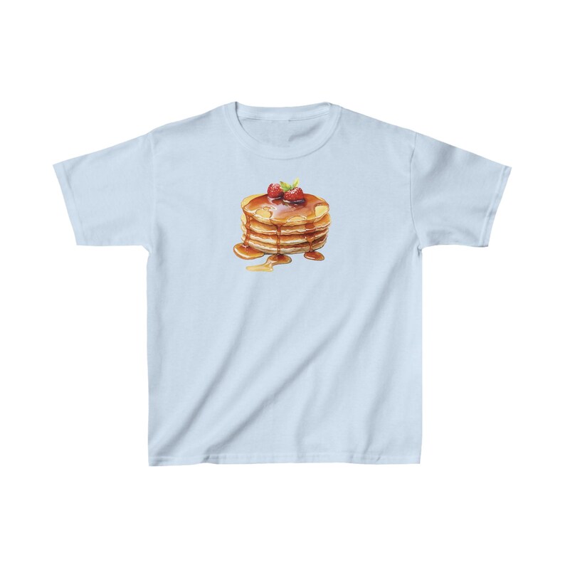 Pancakes Baby Tee, Pancakes Shirt, Breakfast Shirt, Vintage Tee, Pancakes Graphic T-Shirt, 2000s Aesthetic Tee, y2k tee, Gift For Her, 90s image 4