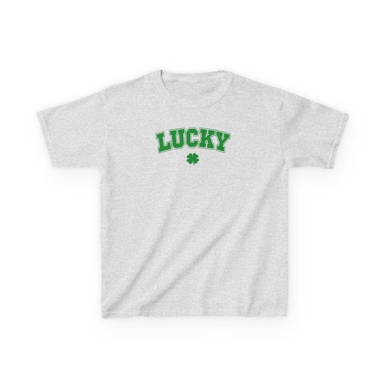 Lucky Tee, Irish Baby Tee, St Patrick's Day Baby Tee, Y2K Tee, Shamrock Tee, Girly top, St Paddy's Day, Irish tee, Green Tee image 3