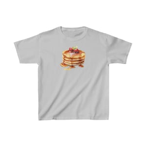 Pancakes Baby Tee, Pancakes Shirt, Breakfast Shirt, Vintage Tee, Pancakes Graphic T-Shirt, 2000s Aesthetic Tee, y2k tee, Gift For Her, 90s image 3