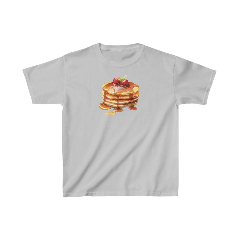 Pancakes Baby Tee, Pancakes Shirt, Breakfast Shirt, Vintage Tee, Pancakes Graphic T-Shirt, 2000s Aesthetic Tee, y2k tee, Gift For Her, 90s image 3