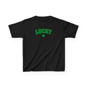 Lucky Tee, Irish Baby Tee, St Patrick's Day Baby Tee, Y2K Tee, Shamrock Tee, Girly top, St Paddy's Day, Irish tee, Green Tee image 4