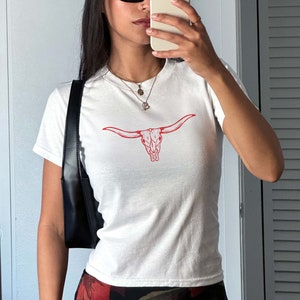 Cowboy Baby Tee, Y2k Baby Tee, Country Concert Shirt, 2000s tee, 90s Baby Tee, Southern Girl,Country Era,Vintage Aesthetic,Western aesthetic