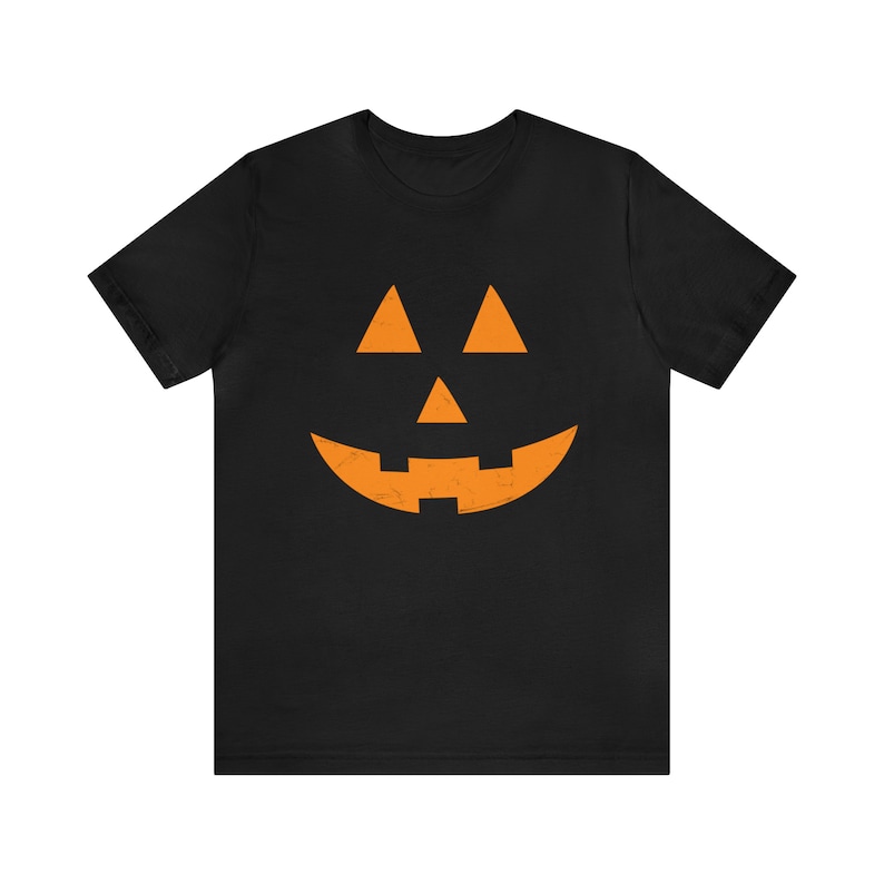 Camisa de cara de calabaza de Halloween, camisa de Halloween, camisa espeluznante, camiseta retro de Halloween, camisa de calabaza, camiseta de otoño otoño imagen 3