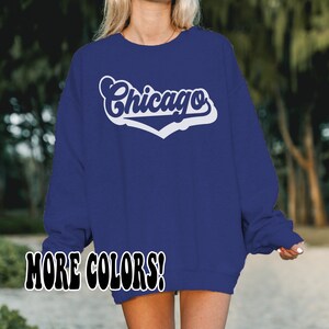 Retro Chicago Sweatshirt, Cute Chicago Crewneck, Chicago Crewneck, Chi Town Shirt, y2k Chicago Fan, Chicago Gift, Oversized,2000s aesthetic