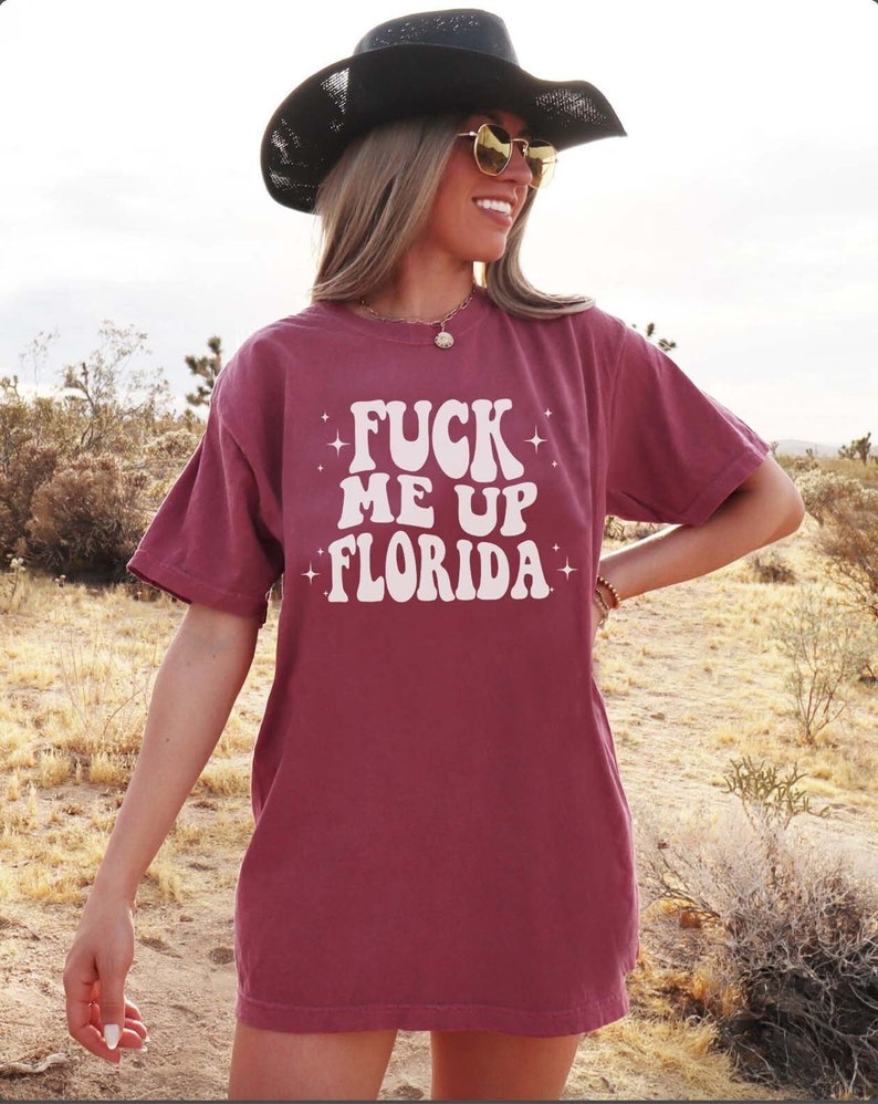 Fuck Me Up Florida Shirt, Comfort Colors, Florida Bachelorette Shirt, Spring Break Shirt, Funny Florida Shirt, Miami Bachelorette Shirt afbeelding 1