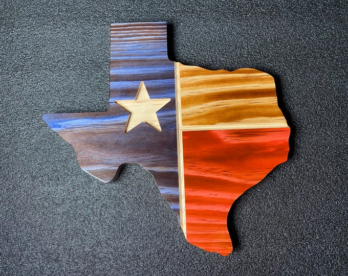 Texas Shape Rustic Carved Wooden Texas Shaped Flag - Etsy
