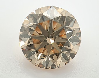 1.01ct Natural Fancy Champagne Round Diamond