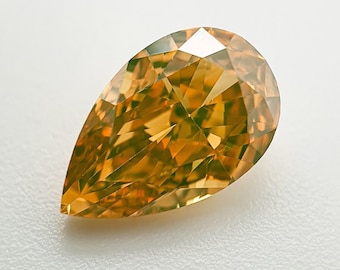 GIA 1.25ct Natural Fancy Yellowish Orange Pear Diamond
