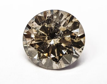 1.02 ct - Brilliant - natural light brownish yellow diamond