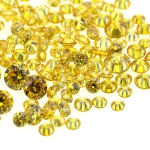 Natural Loose Canary Vivid Yellow Diamond Melee 画像 1