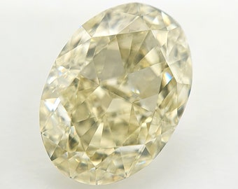 GIA 2.00ct Natural Y Z - Light Yellow Color Oval Diamond