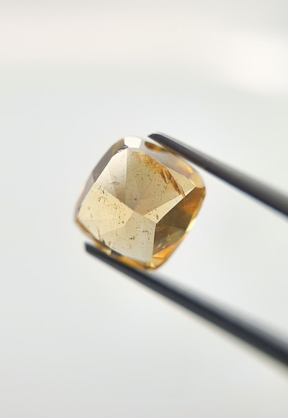 0.70ct Natural Fancy Vivid Yellow Orange Cushion Diamond - Etsy
