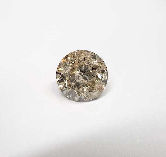 1.00 Ct Brilliant Natural Light Yellowish Brown Diamond Etsy