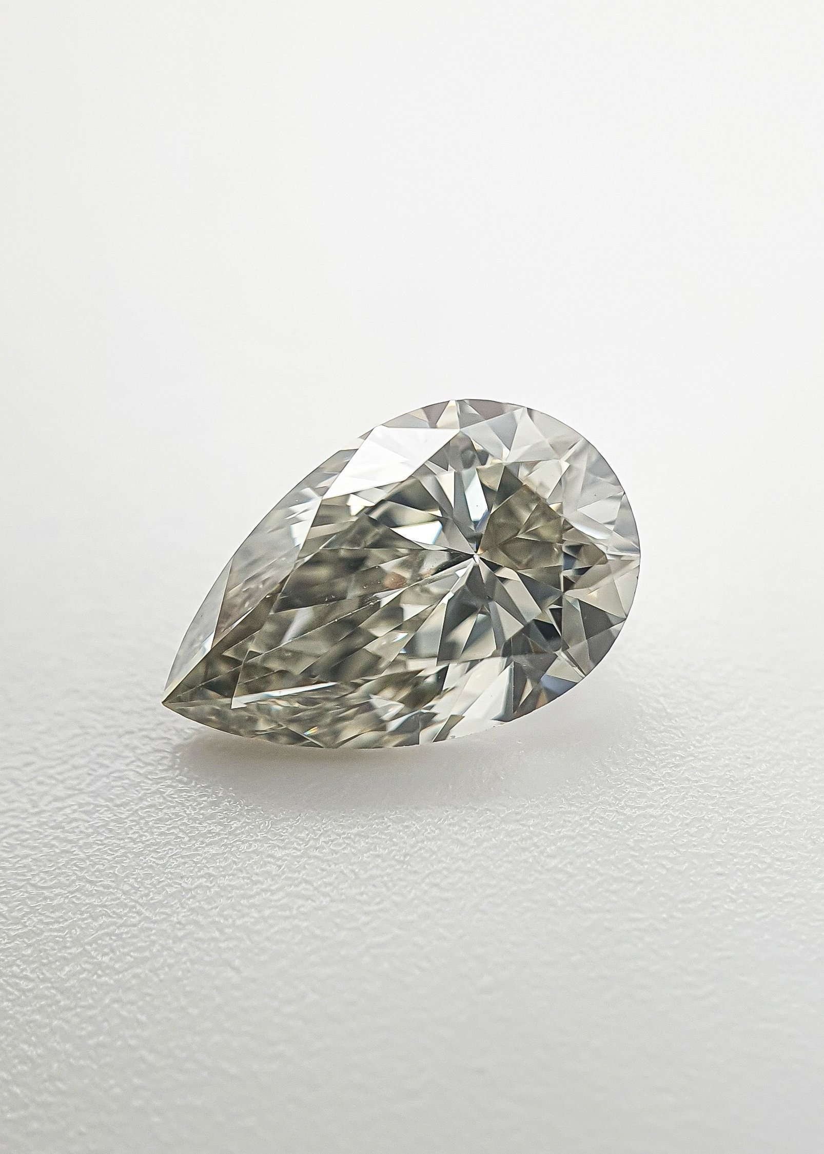 GIA 1.01ct Natural Fancy Gray Pear Diamond