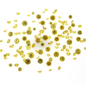 Natural Loose Canary Vivid Yellow Diamond Melee 画像 2