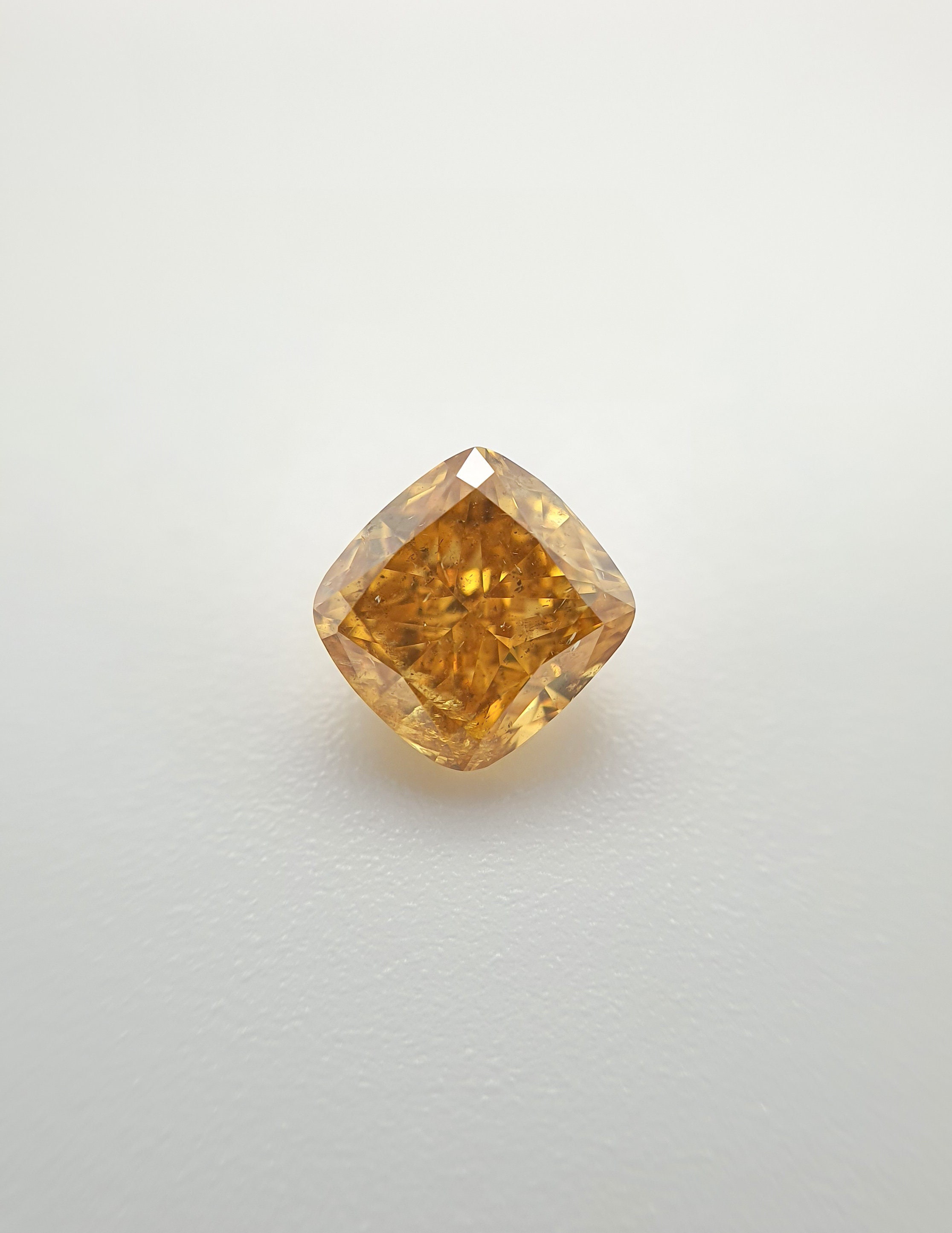 0.70ct Natural Fancy Vivid Yellow Orange Cushion Diamond - Etsy