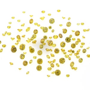 Natural Loose Canary Vivid Yellow Diamond Melee 画像 3