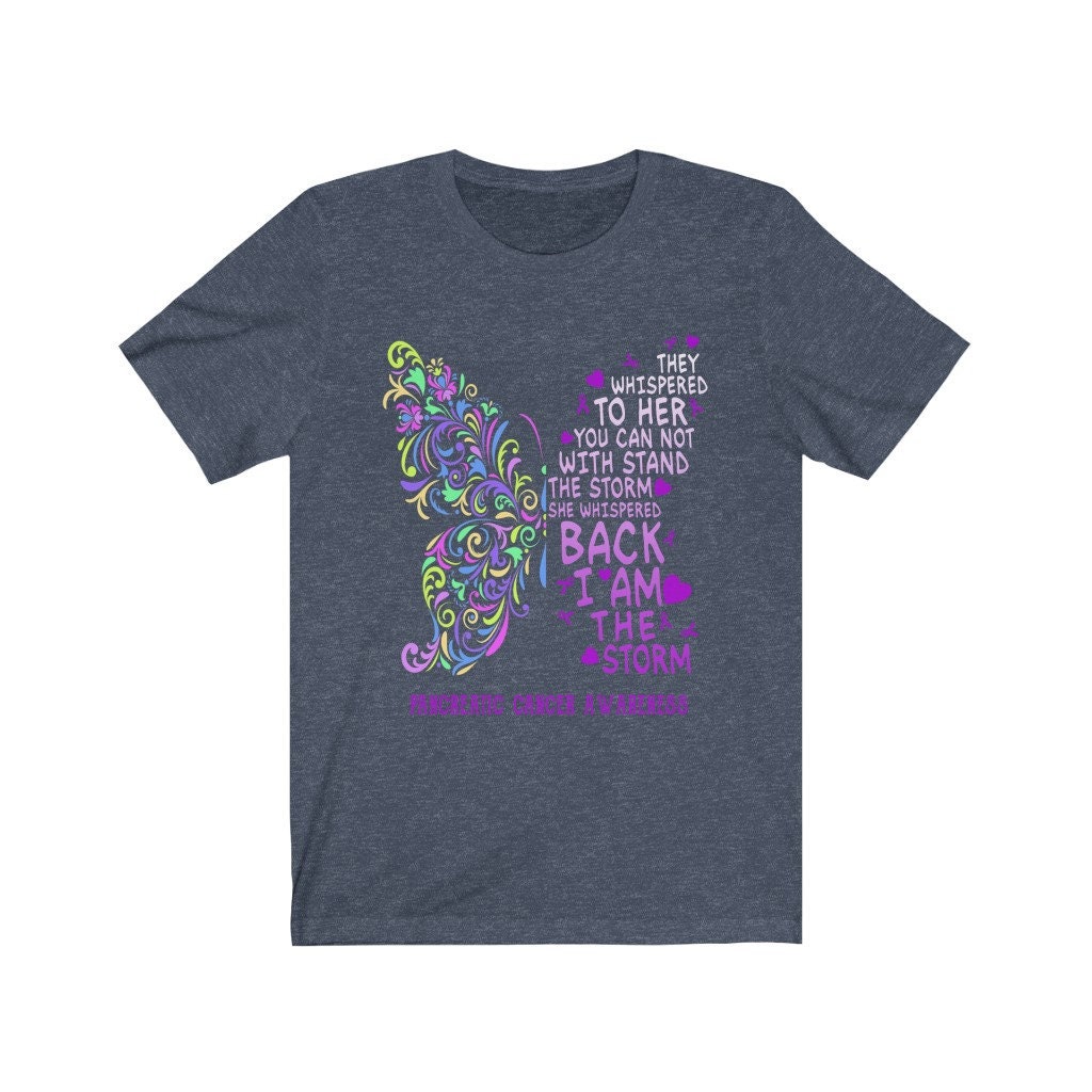 Pancreatic Cancer I Am the Storm Warrior Butterfly Shirt I | Etsy