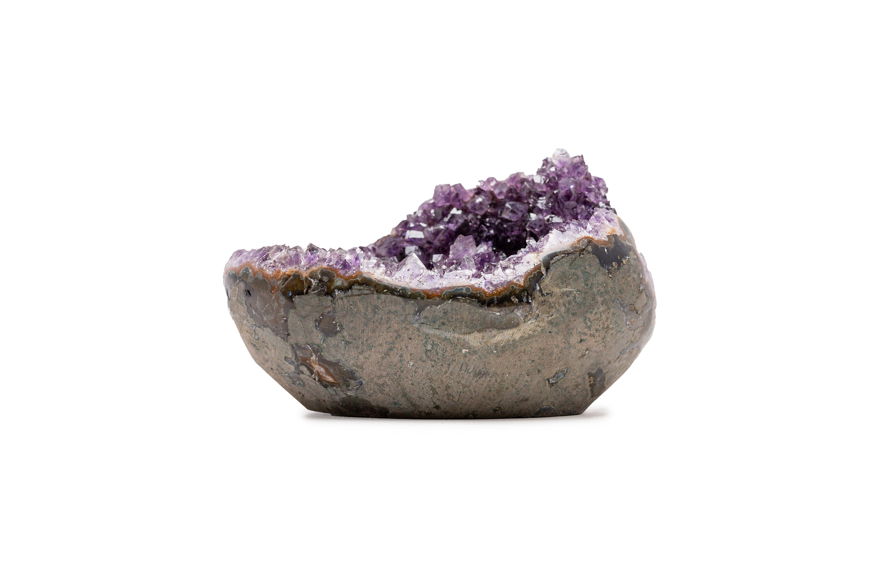 EMPORION Natural Amethyst (2 lb to 3 lb) Crystal Clusters Stone from Uruguay Raw Geode Quartz - Deep Purple Color