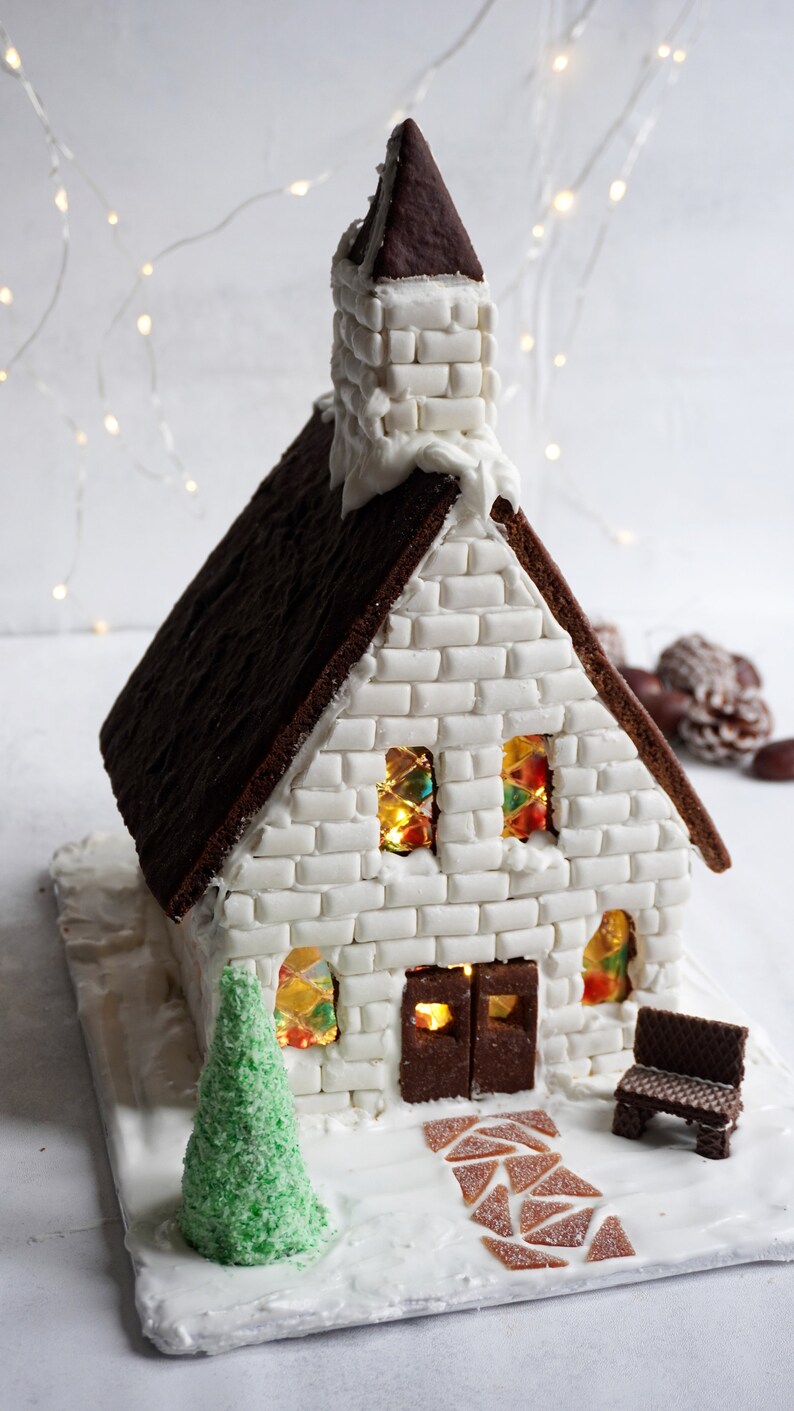 Church Gingerbread House Template Etsy Canada
