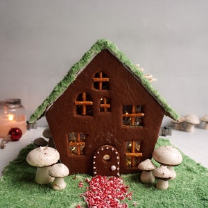 Gnome Home Gingerbread House Template
