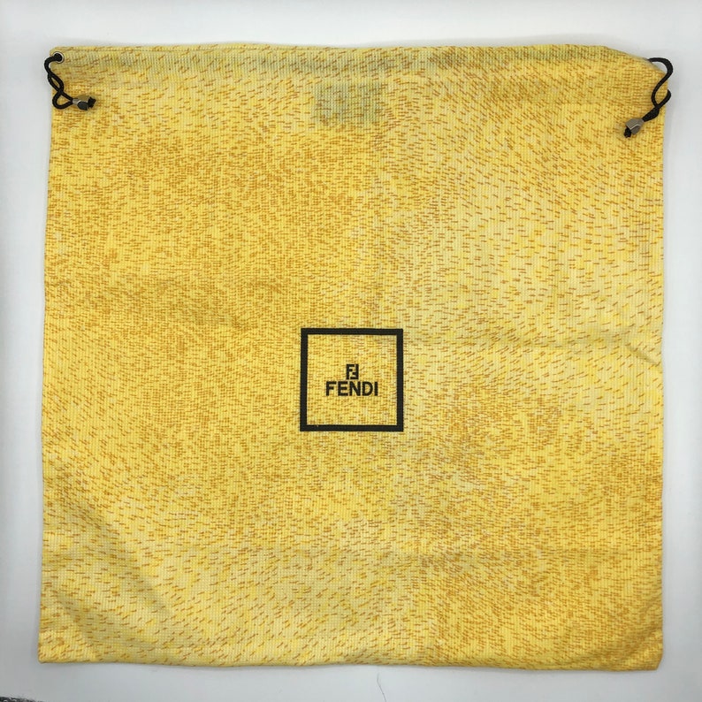 Authentic FENDI Logo Drawstring Dust Bag Yellow FENDI Shoe | Etsy