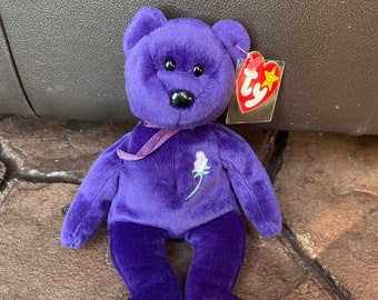 Princess Diana 1997 Beanie Baby- Like New, with tags and cover, tush tag #410 ORIGINAL, MINT