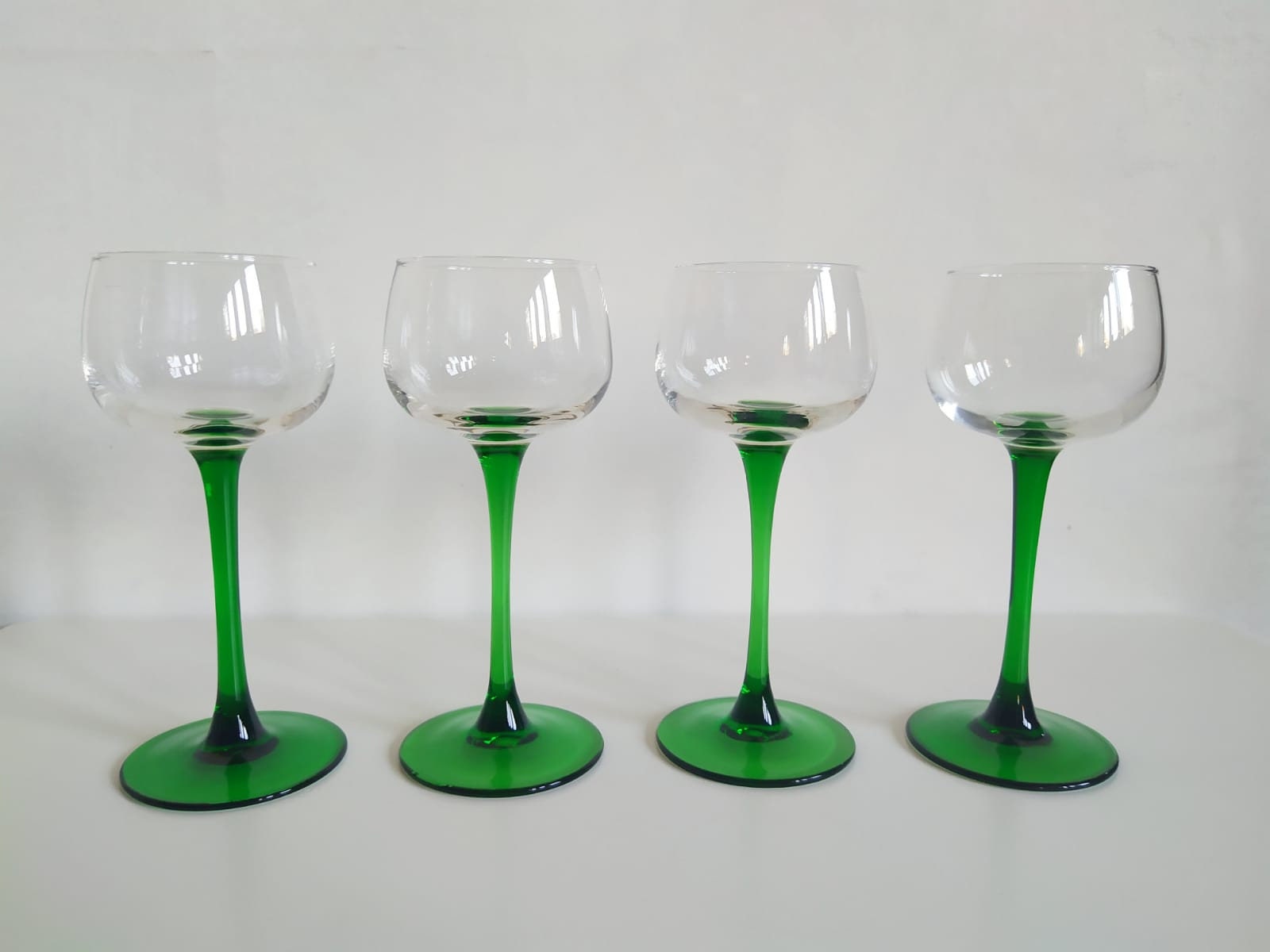 4 Verres à Riesling Alsacien, Vintage, Vin Blanc, Apéritif, Français