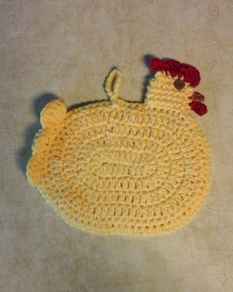 Crochet Pattern Chicken Potholder PDF