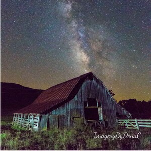 Boxley Valley Barn Postcard Milky Way Ozark Mountains Arkansas Ozarks Post Card ImageryByDenaC