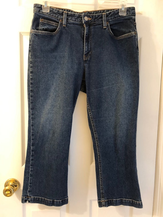 Gap Boot Cut Stretch Capri Vintage Denim Blue Jeans Women Etsy