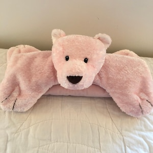 Baby Gund Comfy Cozy Bear Pink Lovey Security Blanket Bear