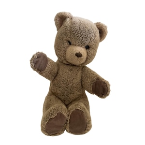 Steiff Brown Plush, Seated Plush, Stiff Wire Limbs, Vintage Teddy Bear, Brown Eyes, Steiff Button, Approx 10" Tall, Germany, Missing Tag