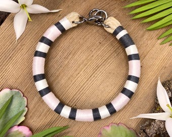 Ghost Honduran milk snake patterned bracelet . reptile jewelry for snake mom . snake breeder gift . Lampropeltis triangulum hondurensis