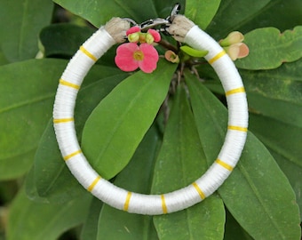 Albino Mangrove snake patterned bracelet - Boiga dendrophila dendrophila