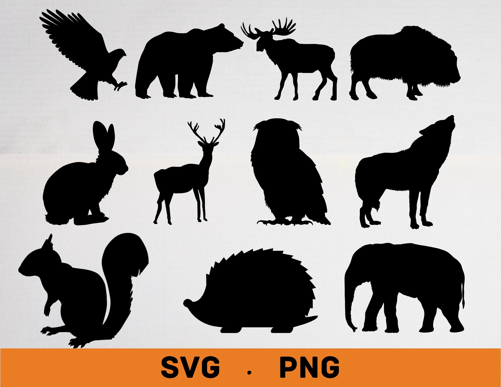Woodland Animals Svg Forest Animals Svg Animal Silhouette - Etsy Ireland