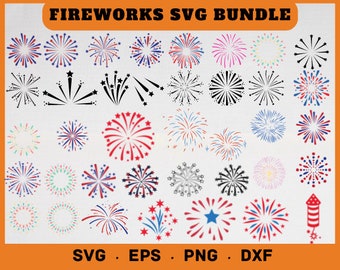Fireworks Svg Bundle, Firecracker Svg, 4th of July Svg, Fourth of july svg, Fireworks Design Svg, Clipart, Cute File for Cricut&Silhouette