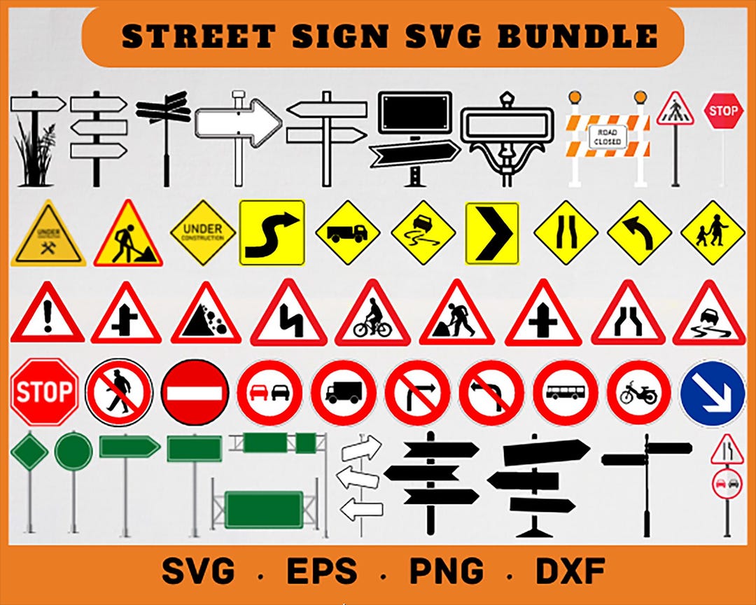 Street Sign Svg, Street Sign Png, Clipart, Cricut, Road Sign Svg, Blank ...