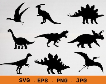 Dinosaur svg bundle, Dinosaur clipart png, Dinosaur silhouette svg, Kids dinosaur svg, t-rex svg, Dino svg Triceratops Dinosaur Cricut svg