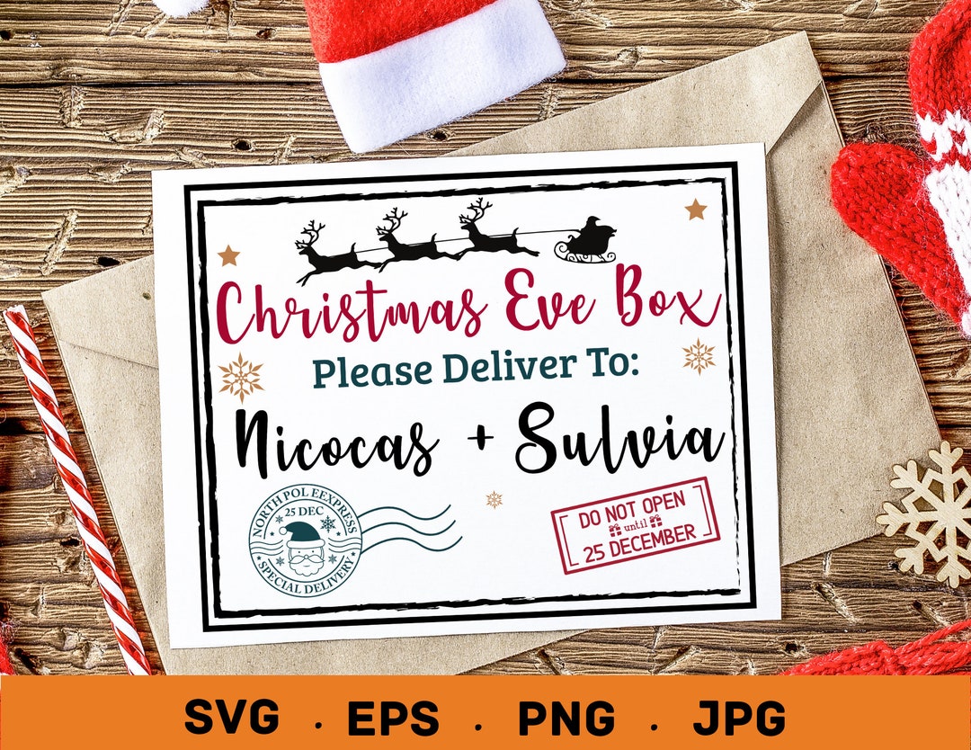 Christmas Eve Box Svg, Christmas Eve Crate Svg, Christmas Svg