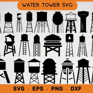 Water Tower Svg, Water Tank Svg, Clipart, Graphic, Png, Cricut&Silhouette, Gruene Tower Svg, Metal Water Tower, Gilbert Water Tower,Farm Svg