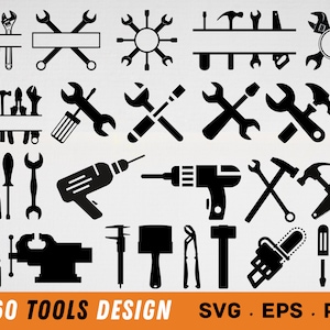 TOOLS SVG, Mechanical Tools Svg, Tools Silhouette, Tools Cricut Svg Cut file, hand tool svg, handyman svg, Tools Clipart, Working Tools Svg