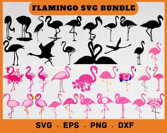 Flamingo Svg Bundle, Flamingo Svg, Pink Flamingo Svg, Flamingo Monogram, Flamingo Queen Svg, Flowers Flowers, Floral Flamingo, Silhouette
