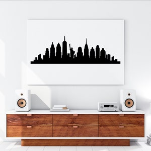 New York Skyline svg, NYC skyline svg Clipart, New York City SVG, Famous City Skyline svg, Clip Art Statue liberty, Cricut, Silhouette, Png image 3