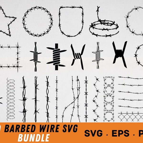 Barbed wire svg, Barbed svg, Barbed wire frame svg, Fence svg, Barbed wire border svg, Barbed wire Cricut, Silhouette, Fencing Jail Western