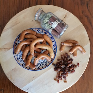Ciasteczka kruche z rodzynkami i cynamonem, Ciasteczko, Ciasteczka kruche, Słodkie ciasteczka, Ciasteczka, Herbatniki, Prezent, Ciasteczka karobowe, 2 tuziny - BEZPŁATNA WYSYŁKA